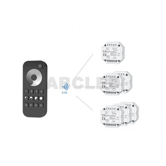 Abcled.ee - RF dimmer pult nuppuga 4-Zone