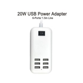 2.0 USB-jaotur 6-porti 4A lülitiga