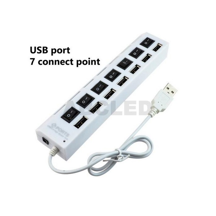 Abcled.ee - USB 2.0 HUB power adapter 7-ports 500GB