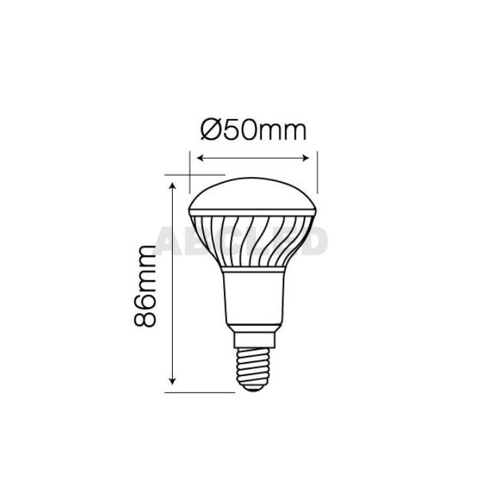 Abcled.ee - Led bulb E14 R50 2700K 7W 560Lm 220-240V